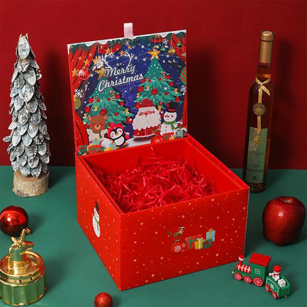 Custom Cardboard Dekorative Weihnachten Geschenkpapier Verpackung Box Gro?handel